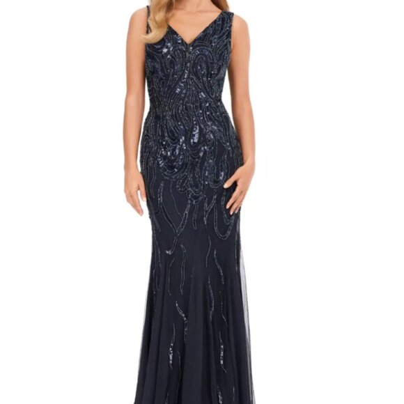 Ashley Lauren 11204 Evening Dress Twilight size 8 - Picture 1 of 7